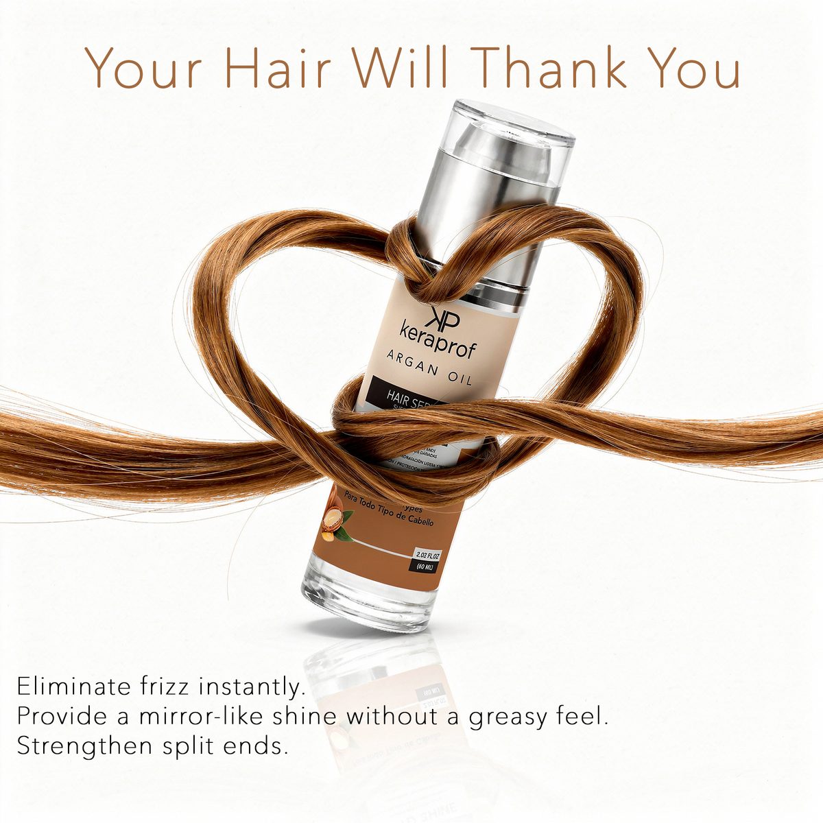 Keraprof Argan Oil Gold Shine Hair Serum – Set of 2