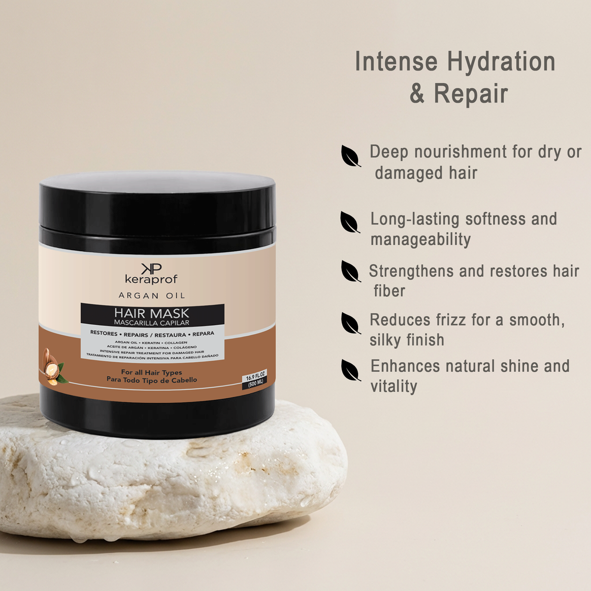 Keraprof Argan Oil Hair Mask ā Set of 2