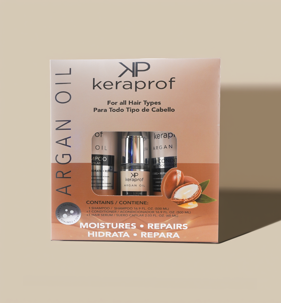 Keraprof Argan Oil Hair Care Kit – 3-Piece Set