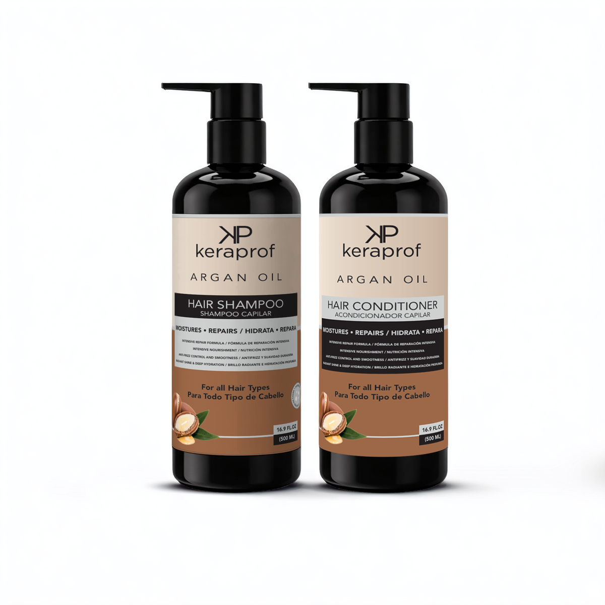 Keraprof Argan Oil Shampoo & Conditioner Set – 500ml Each